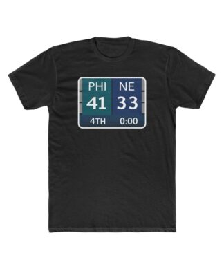 PHI 41 NE 33 Final Score Tee
