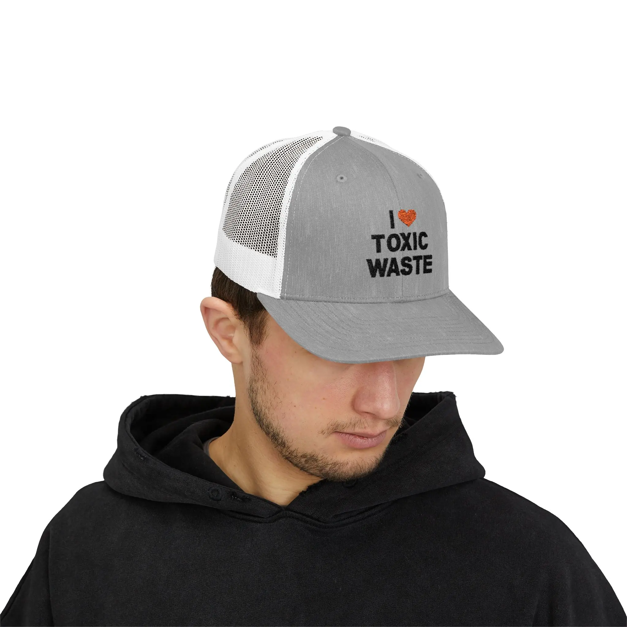I Love Toxic Waste Snapback Trucker Cap - Image 3
